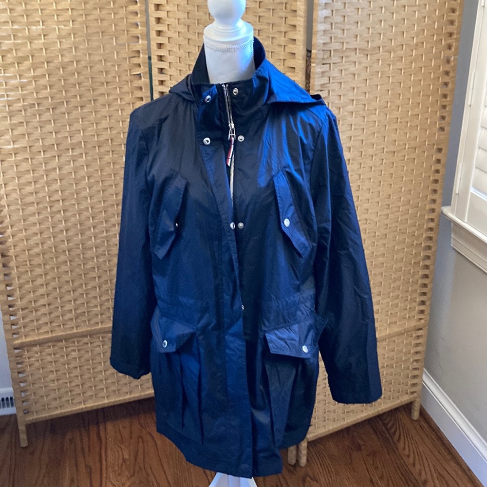 Tommy Hilfiger Navy Hooded Windbreaker